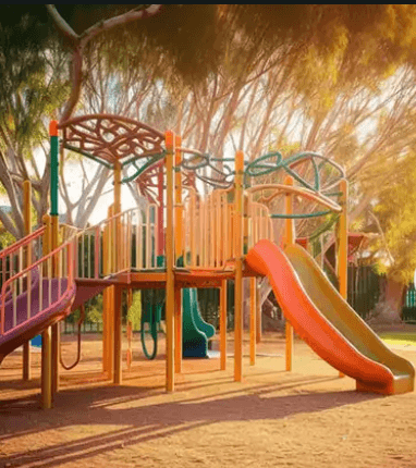 Beautiful garden pathway with archways