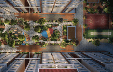 Beautiful garden pathway with archways